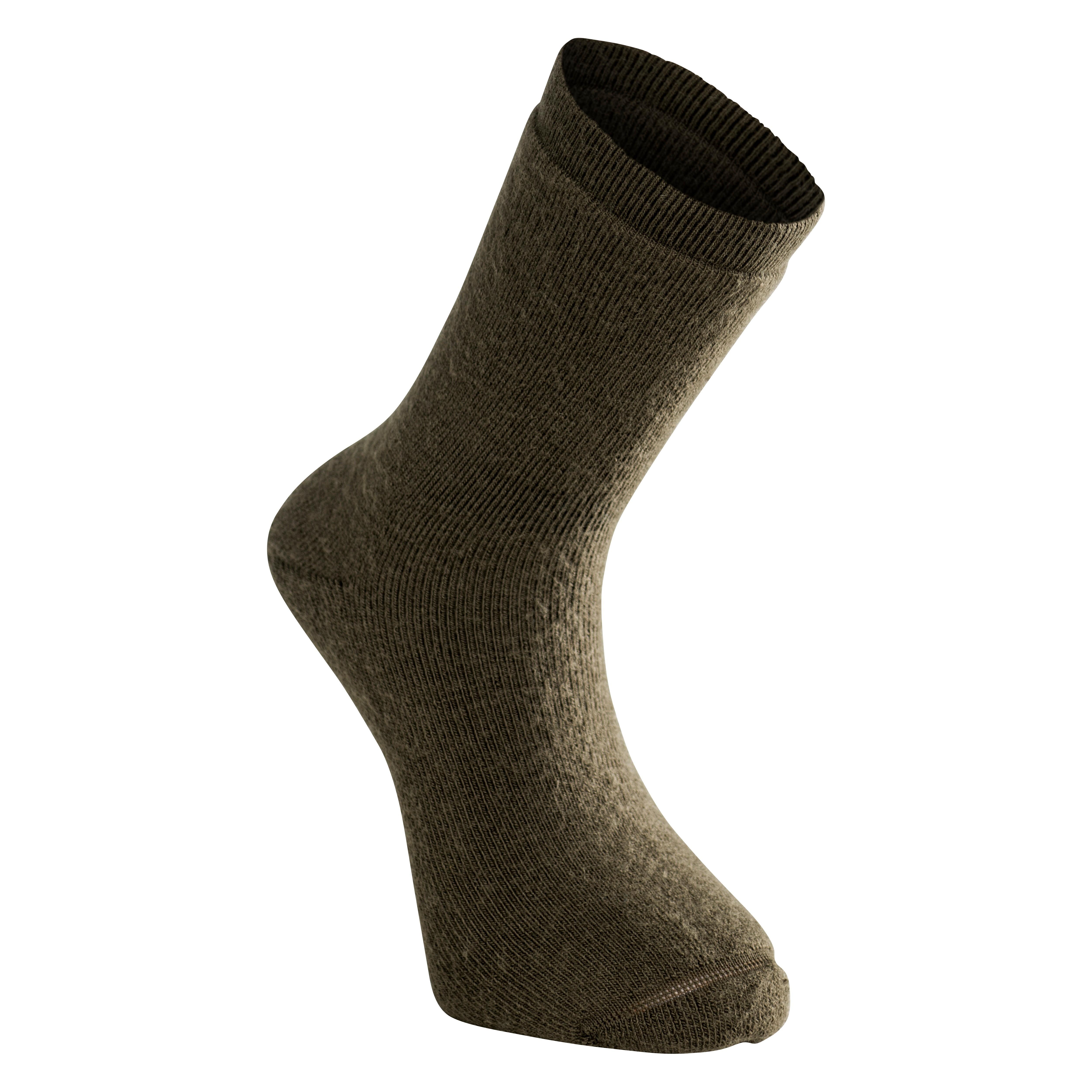 Grønn Woolpower Socks 400 ullsokk med tykk terryløkke